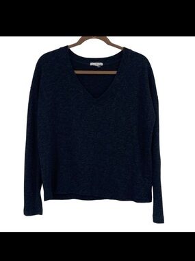 Standard James Perse Size 1 Small Heather Gray Long Sleeve V-Neck Shirt Dolman